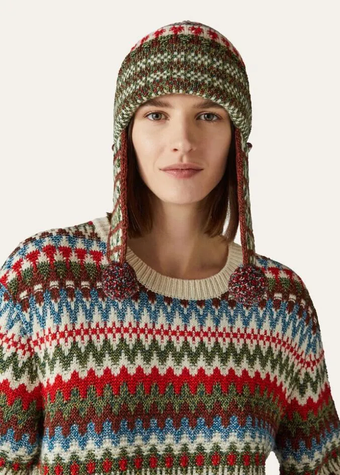 Loro Piana Hats Trujillo Beanie Fancy Peruvian Multicolor 8211 Woman