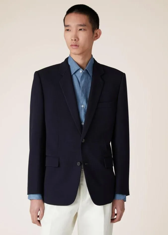 Loro Piana Jackets Formal Jacket Navy Blue 8211 Man