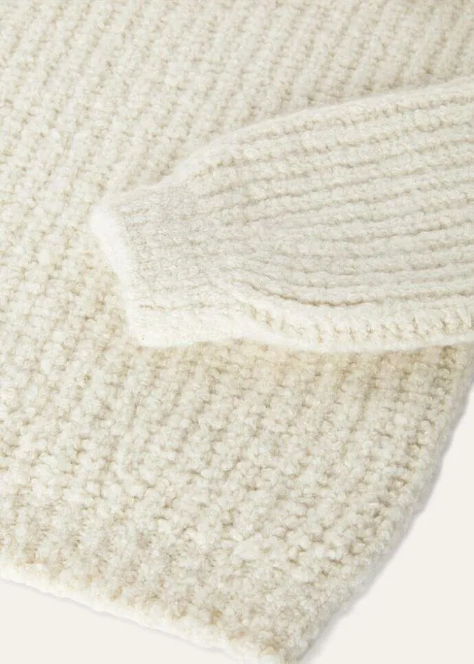 Loro Piana Knitwear Cocooning BoatNeck Sweater White Snow 8211 Woman