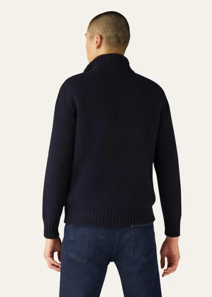 Loro Piana Knitwear Colman Bomber Jacket Blackgray Melange 8211 Man