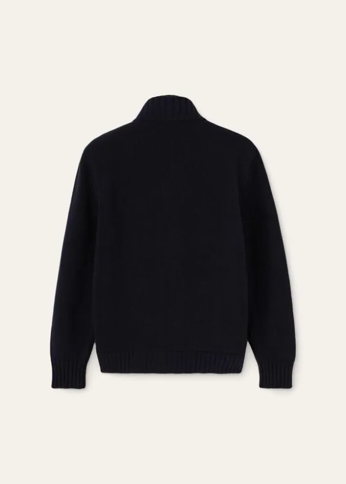 Loro Piana Knitwear Colman Bomber Jacket Blackgray Melange 8211 Man