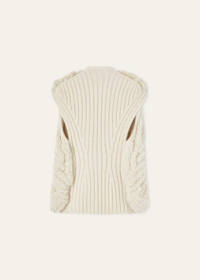 Loro Piana Knitwear Engelberg Vest White Snow 8211 Woman
