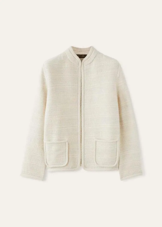 Loro Piana Knitwear Kiso Jacket Fancy Alesan Stone 8211 Woman