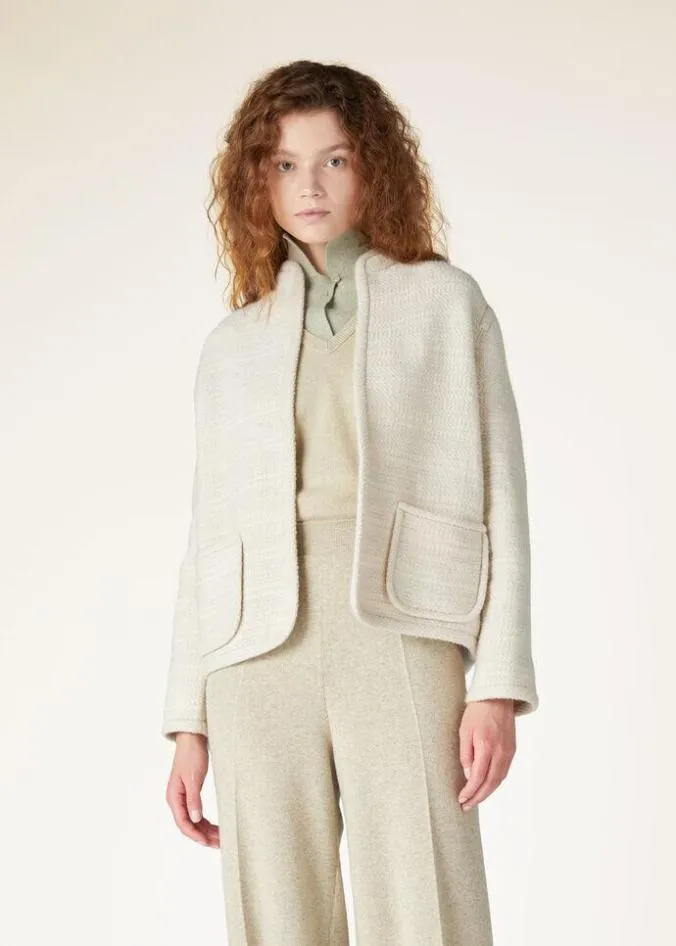 Loro Piana Knitwear Kiso Jacket Fancy Alesan Stone 8211 Woman