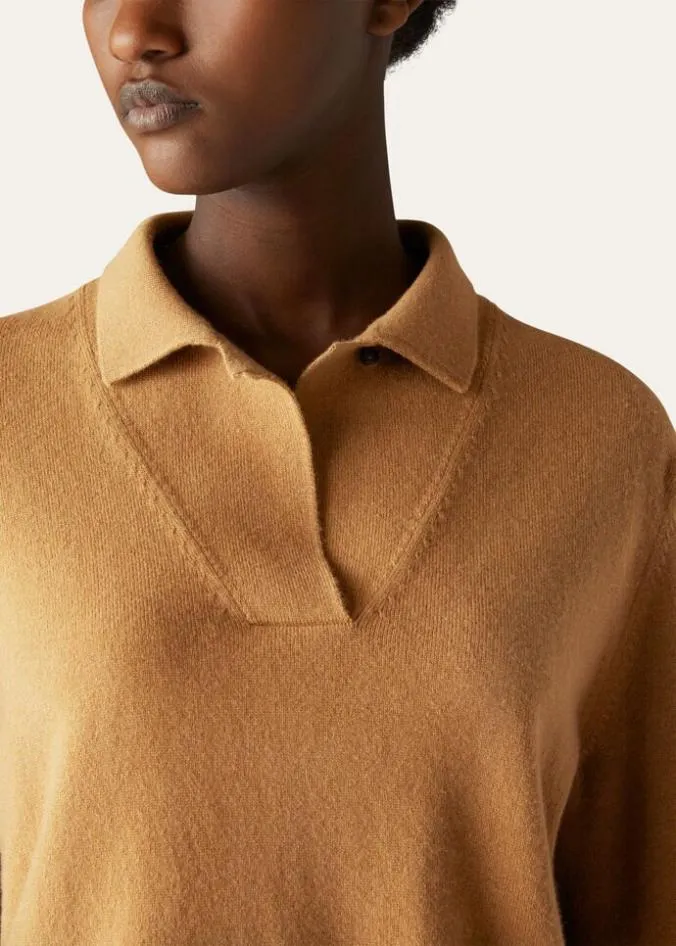 Loro Piana Knitwear Merano Polo Shirt Natural Medium Vicuna 8211 Woman