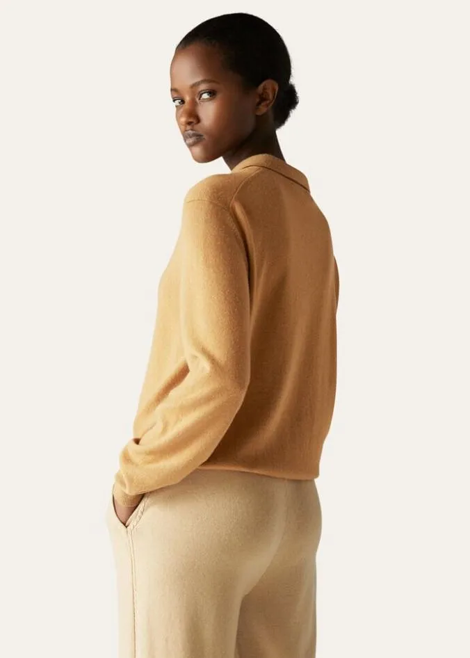 Loro Piana Knitwear Merano Polo Shirt Natural Medium Vicuna 8211 Woman