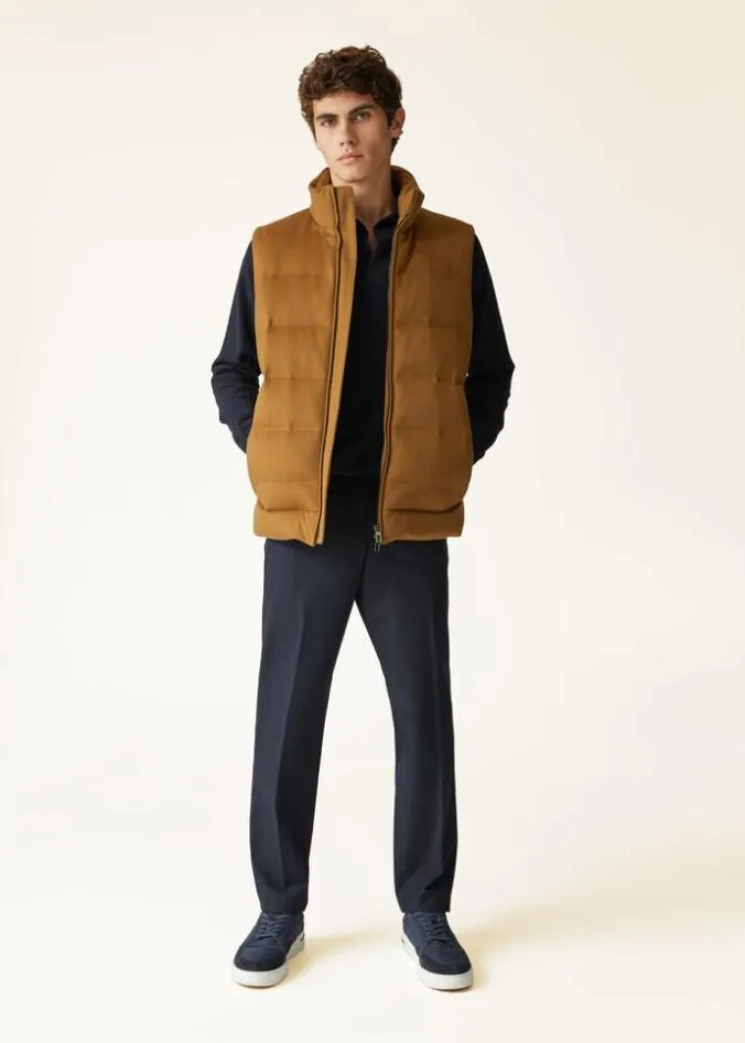 Loro Piana Knitwear Open Polo Shirt Nougat 8211 Man