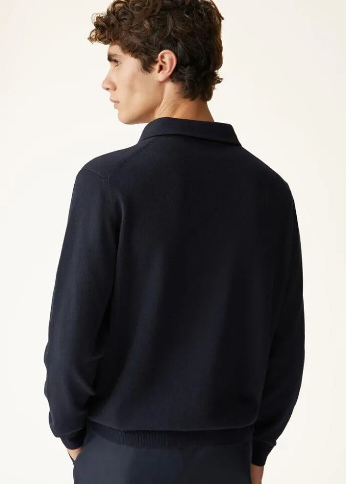 Loro Piana Knitwear Open Polo Shirt Nougat 8211 Man