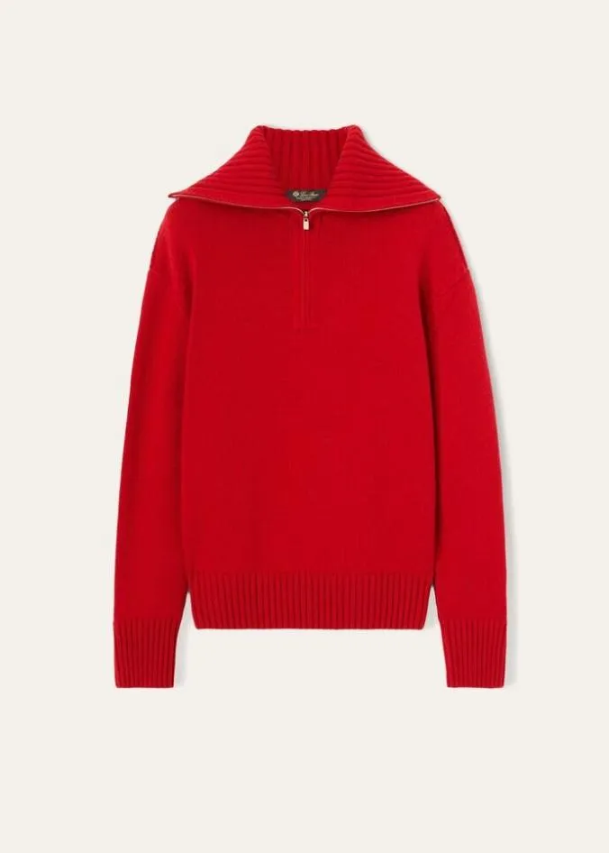 Loro Piana Knitwear Parksville Pullover White Titanium 8211 Woman