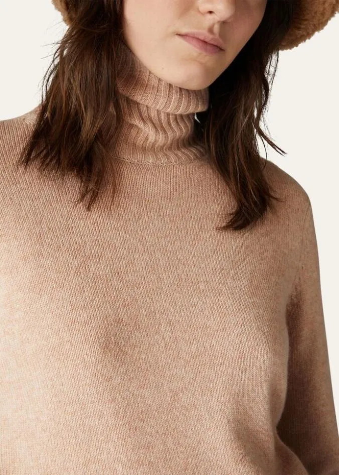 Loro Piana Knitwear Parksville Turtleneck White Titanium 8211 Woman