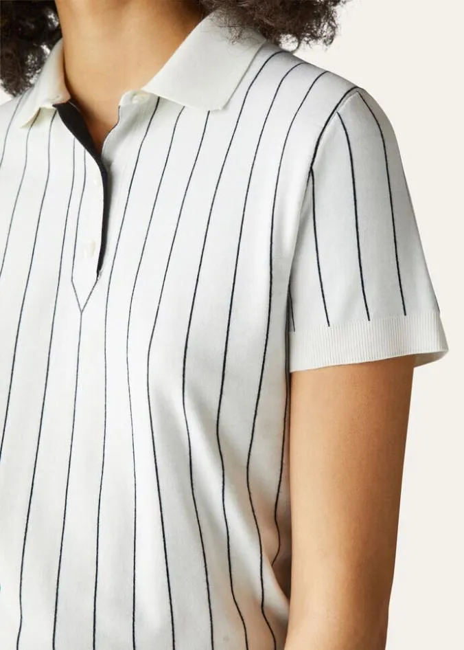 Loro Piana Knitwear The Gift Of Kings Polo Shirt Whitenatural White Orylag 8211 Woman