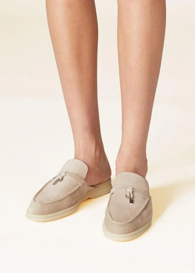 Loro Piana Loafers Babouche Charms Walk Loafers Sorbet Pink 8211 Woman