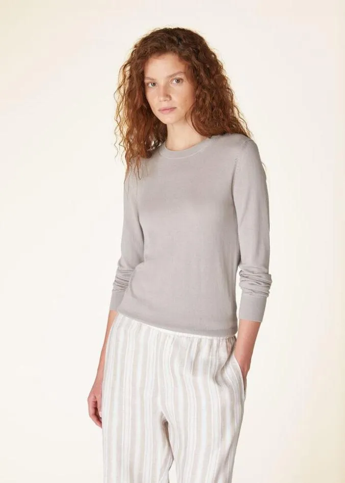 Loro Piana Matching Sets Neo Piuma Crew Neck White 8211 Woman