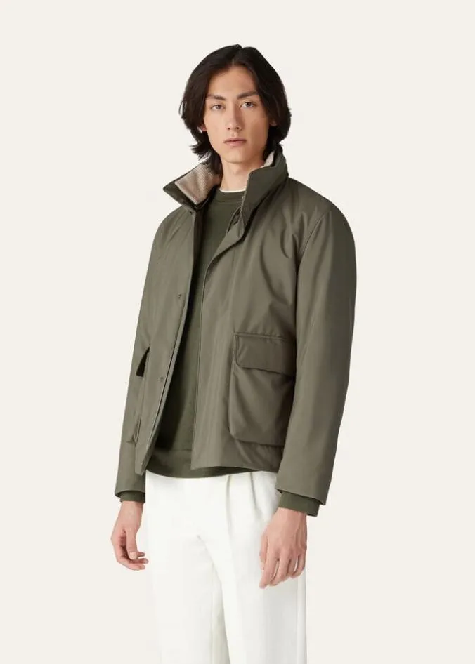 Loro Piana Outerwear Jackets Winter Voyager Bomber Jacket Midnight Garden 8211 Man