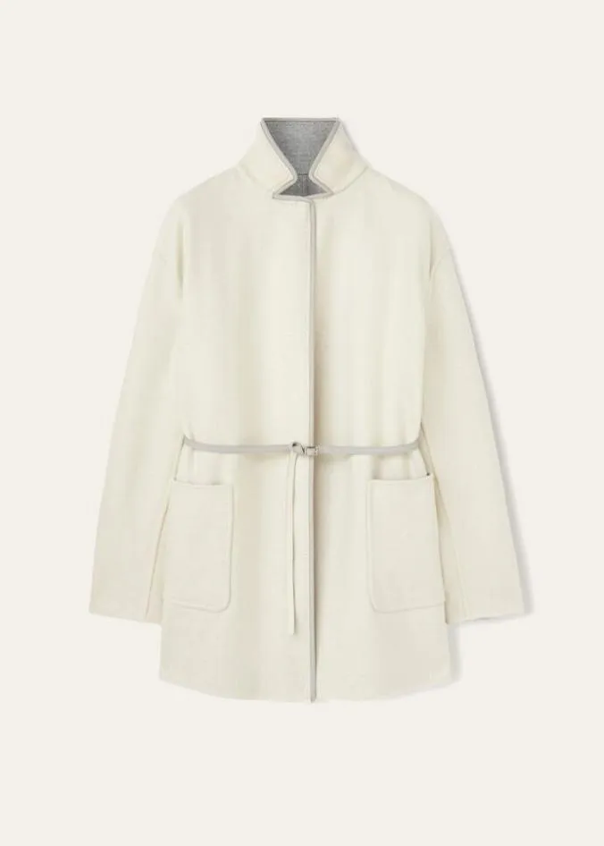 Loro Piana Outerwear Jimi Jacket Sirius Melangegray 8211 Woman