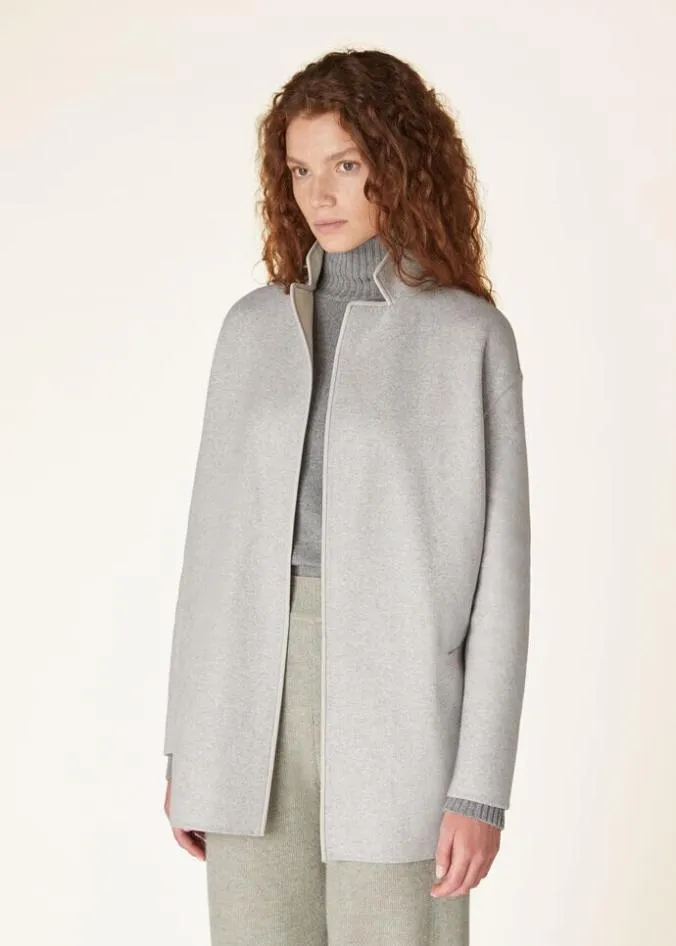 Loro Piana Outerwear Jimi Jacket Sirius Melangegray 8211 Woman