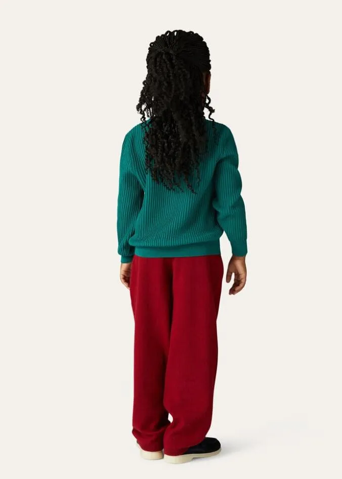 Loro Piana Ready To Wear Best Time Crew Neck Forest Leaves 8211 Kids