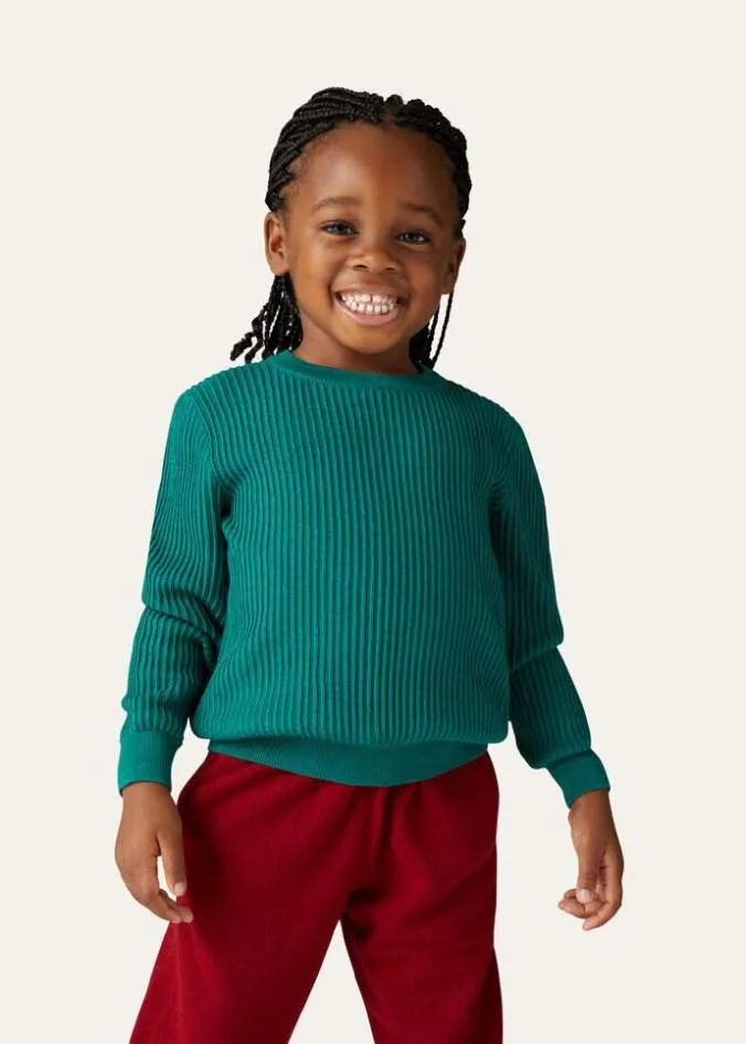 Loro Piana Ready To Wear Best Time Crew Neck Forest Leaves 8211 Kids