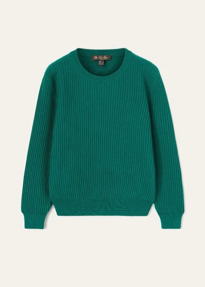 Loro Piana Ready To Wear Best Time Crew Neck Forest Leaves 8211 Kids