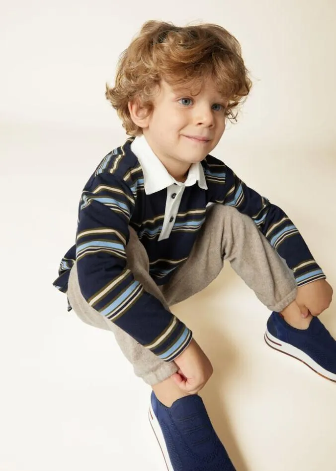 Loro Piana Ready To Wear College Polo Shirt Bluemorning Skydried Shiso 8211 Kids