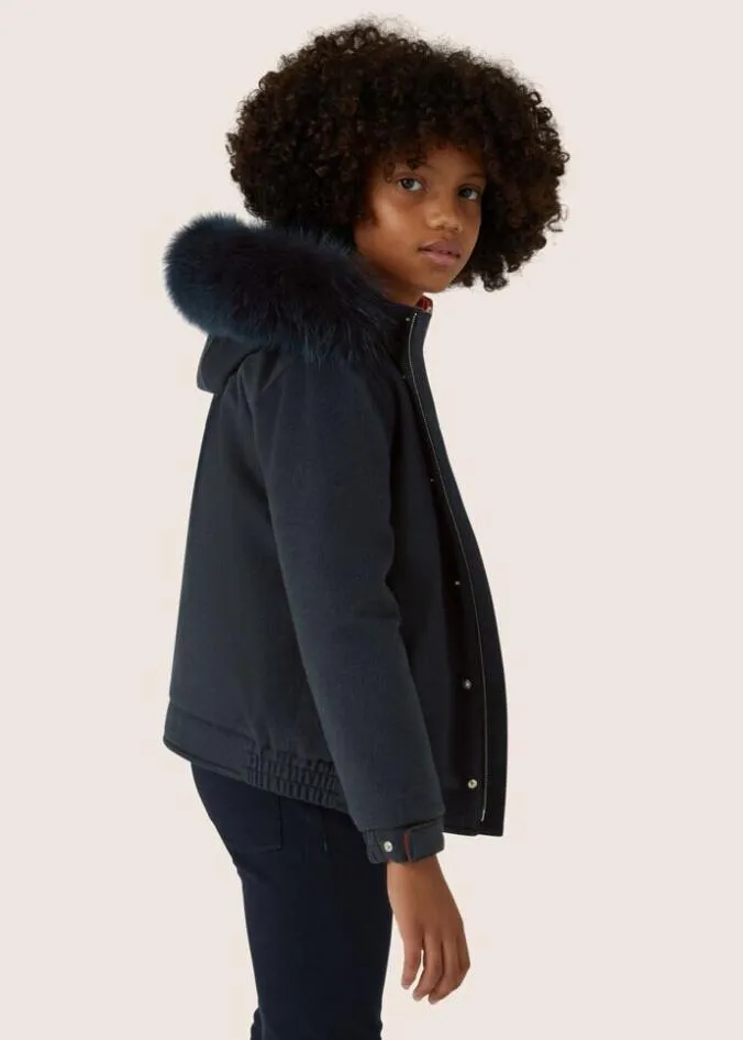 Loro Piana Ready To Wear Norman Kid Jacket Ocean Depths Melange 8211 Kids