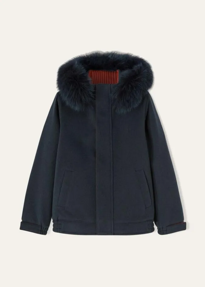 Loro Piana Ready To Wear Norman Kid Jacket Ocean Depths Melange 8211 Kids