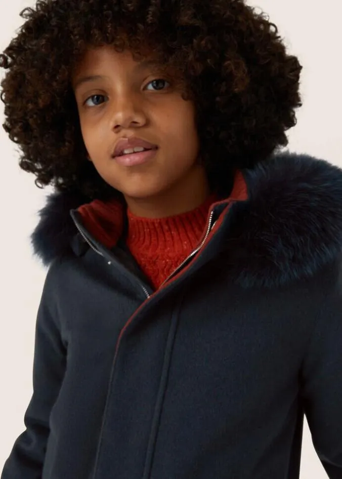 Loro Piana Ready To Wear Norman Kid Jacket Ocean Depths Melange 8211 Kids