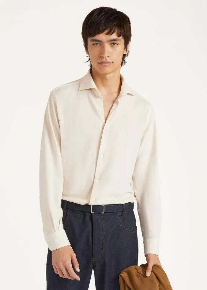 Loro Piana Shirts Andrew Shirt Putty 8211 Man