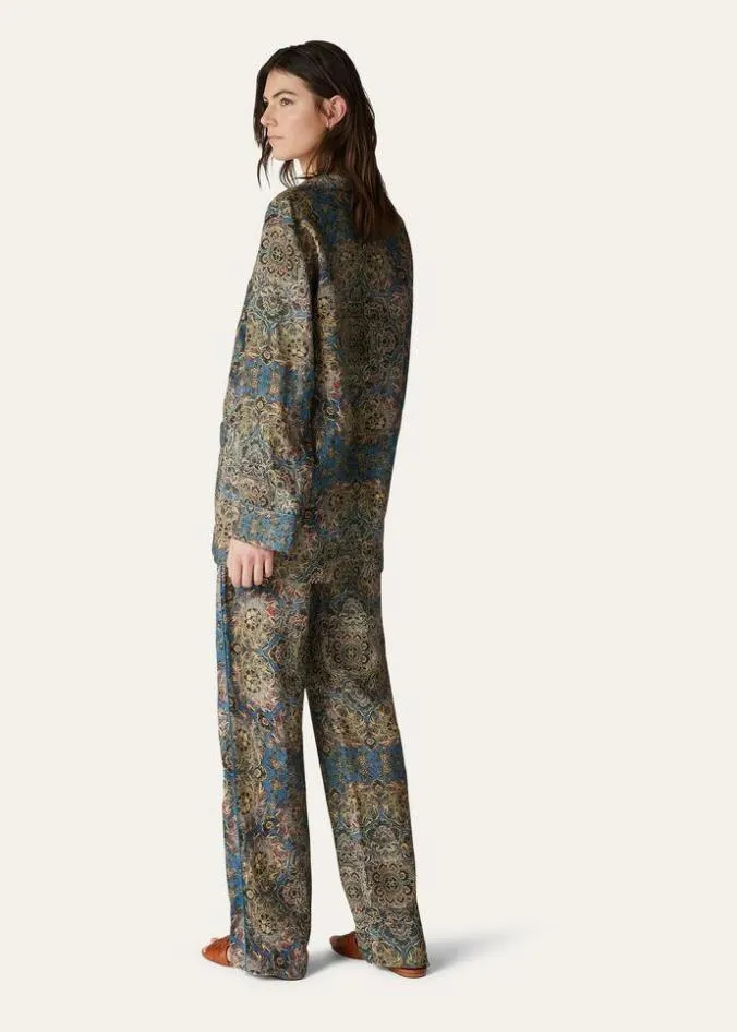 Loro Piana Shirts Jameela Shirt Azurecoral Baynutmeg Powder 8211 Woman