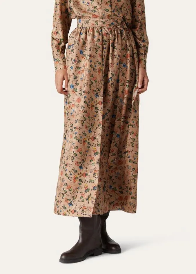 Loro Piana Skirts Isabel Skirt Lake Titicacaforest Leaves 8211 Woman