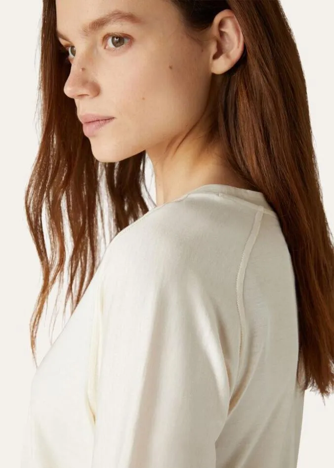 Loro Piana Top Cocooning TShirt White Snow 8211 Woman