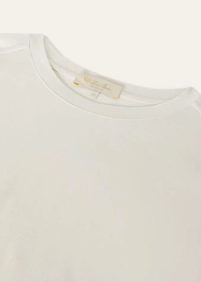 Loro Piana Top Cocooning TShirt White Snow 8211 Woman