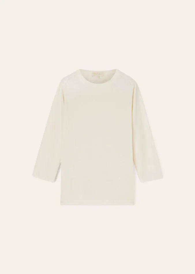 Loro Piana Top Cocooning TShirt White Snow 8211 Woman