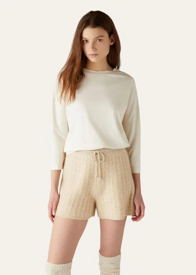 Loro Piana Top Cocooning TShirt White Snow 8211 Woman
