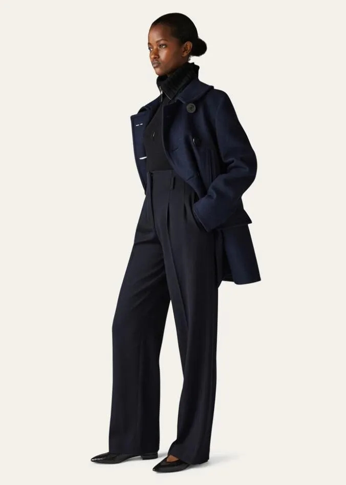 Loro Piana Trousers 038 Bermudas Amon Pants Navy Blue 8211 Woman