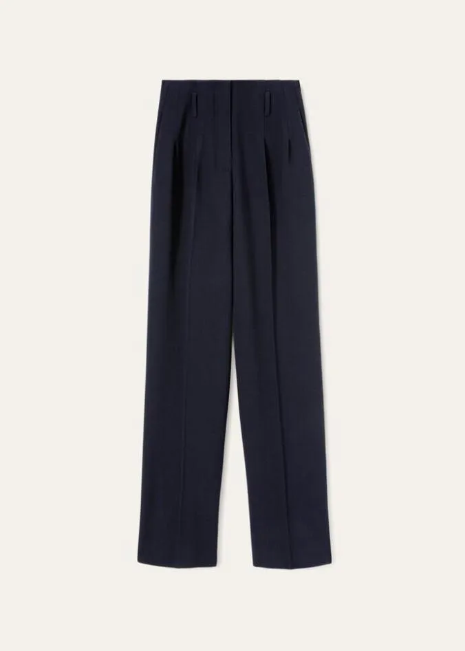 Loro Piana Trousers 038 Bermudas Amon Pants Navy Blue 8211 Woman