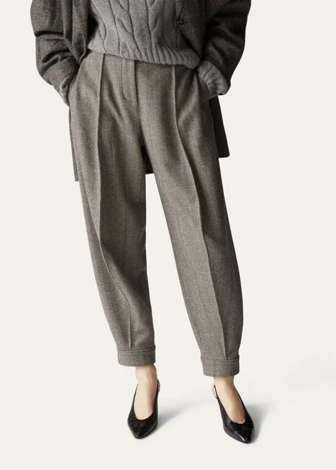 Loro Piana Trousers 038 Bermudas Aniston Pants Grey Melblue 8211 Woman