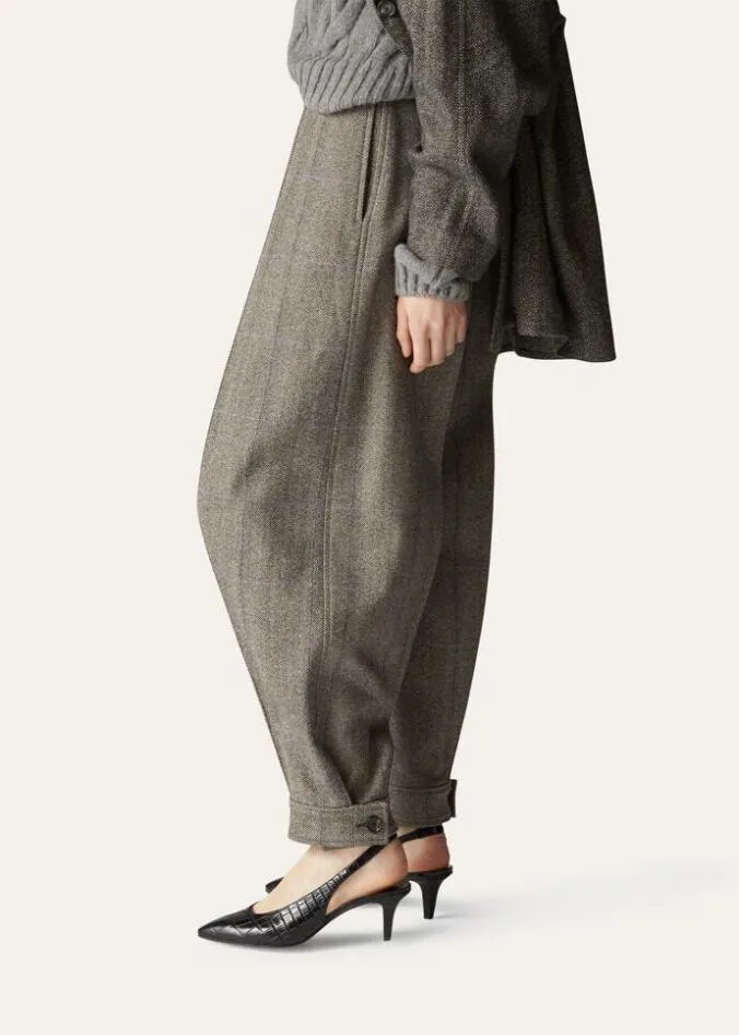 Loro Piana Trousers 038 Bermudas Aniston Pants Grey Melblue 8211 Woman