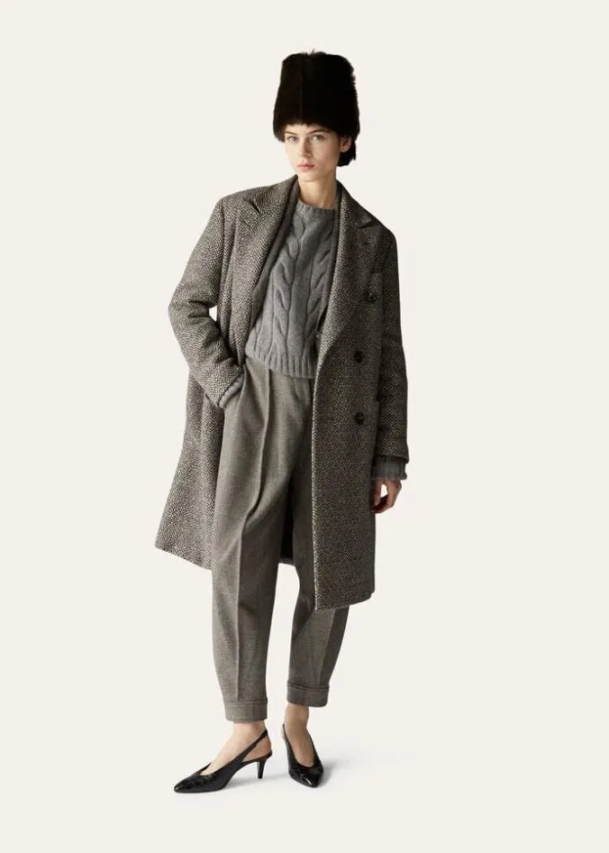Loro Piana Trousers 038 Bermudas Aniston Pants Grey Melblue 8211 Woman