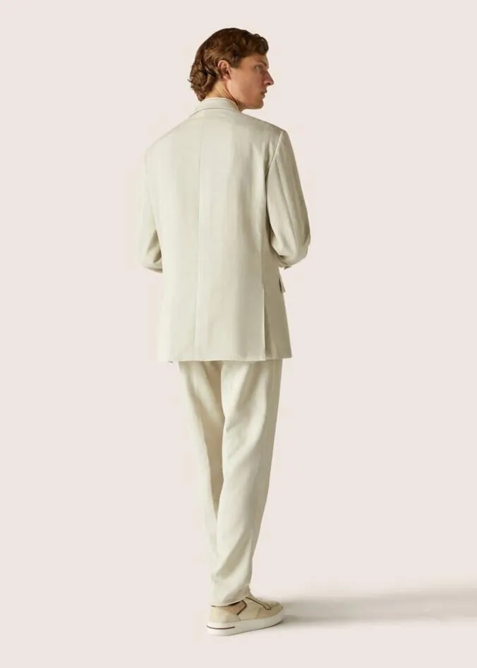 Loro Piana Trousers 038 Bermudas City Two Pinces Pants Ivory 8211 Man