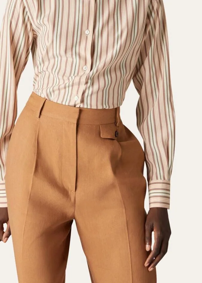 Loro Piana Trousers 038 Bermudas Fabian Pants Flax Seed 8211 Woman