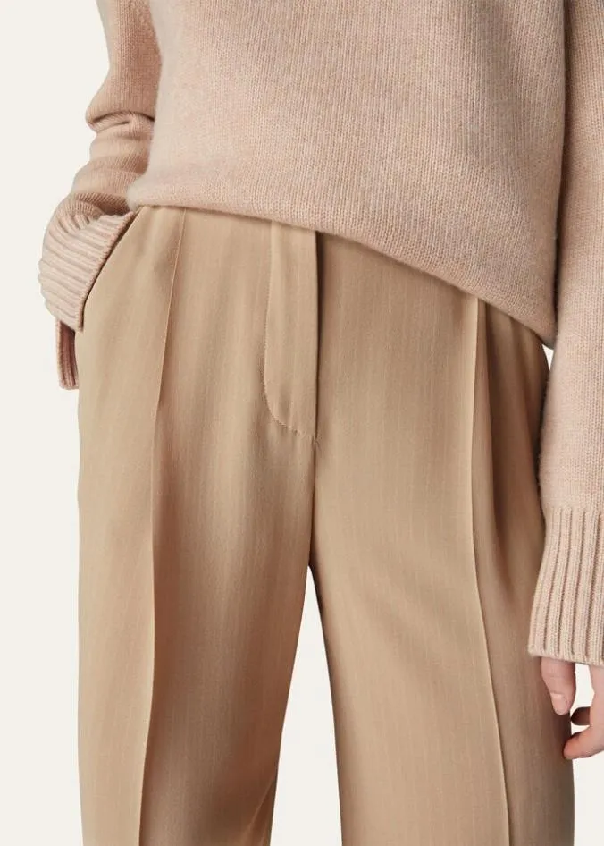 Loro Piana Trousers 038 Bermudas Jail Pants Natural Light Camel 8211 Woman