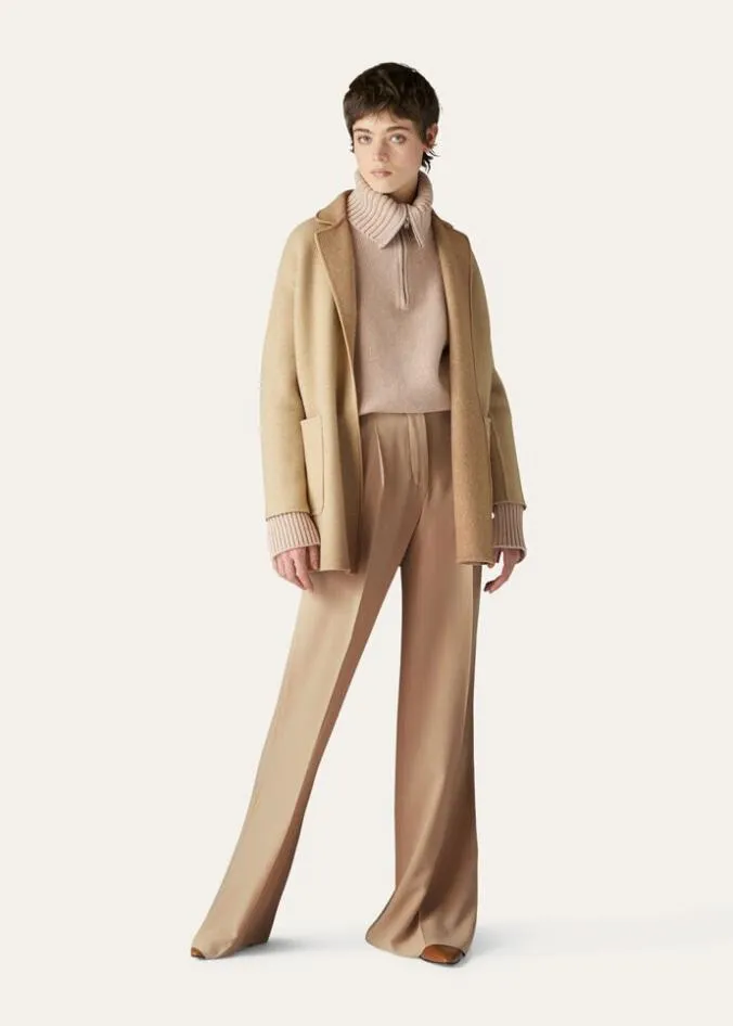 Loro Piana Trousers 038 Bermudas Jail Pants Natural Light Camel 8211 Woman