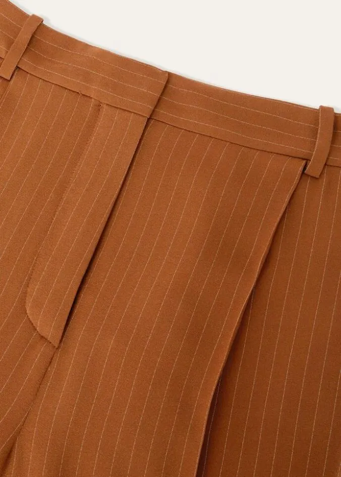 Loro Piana Trousers 038 Bermudas Jail Pants Natural Light Camel 8211 Woman