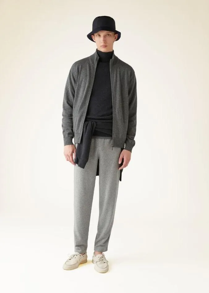 Loro Piana Trousers 038 Bermudas Merano Pants Flannel Melange 8211 Man