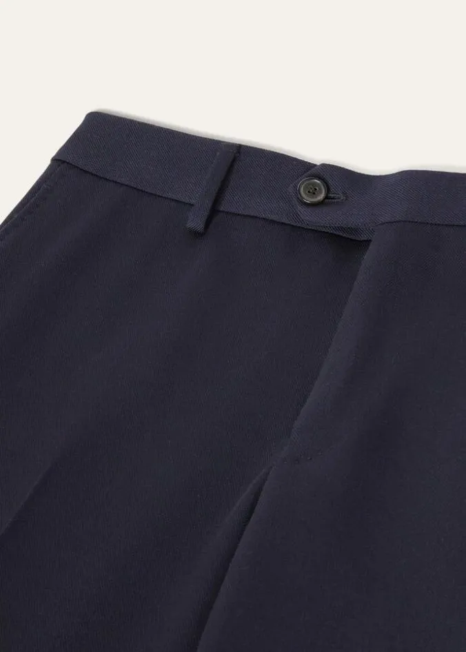 Loro Piana Trousers 038 Bermudas Pantaflat Slim Pants Navy Blue 8211 Man