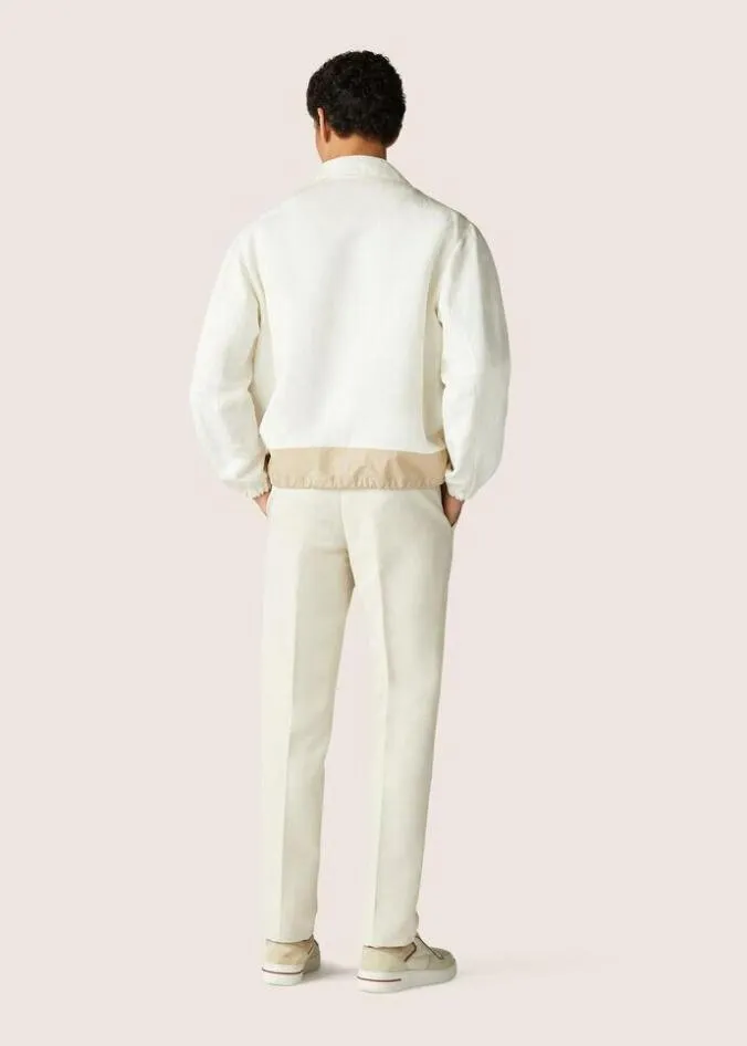 Loro Piana Trousers 038 Bermudas Pantaflat Slim Pants Optical White 8211 Man