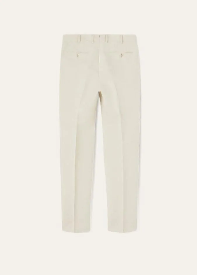 Loro Piana Trousers 038 Bermudas Pantaflat Slim Pants Optical White 8211 Man