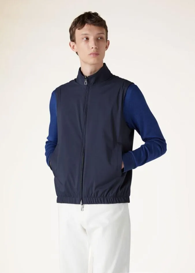 Loro Piana Vests Loro Piana Vest Navy Ocean Waveblue Navy 8211 Man