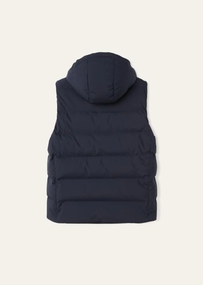 Loro Piana Vests Zermatt Vest Navy Blue Ocean Waves 8211 Man
